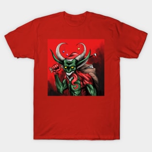 evil santa claus krampus T-Shirt